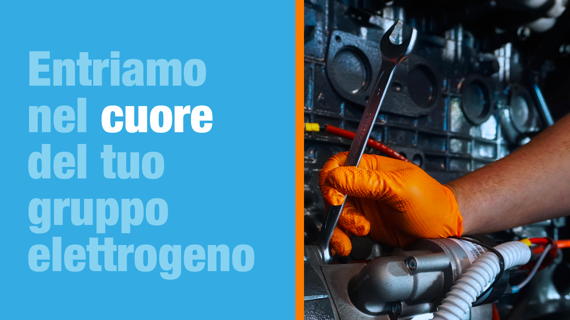 Professionisti che aggiustano il motore di un gruppo elettrogeno in italia